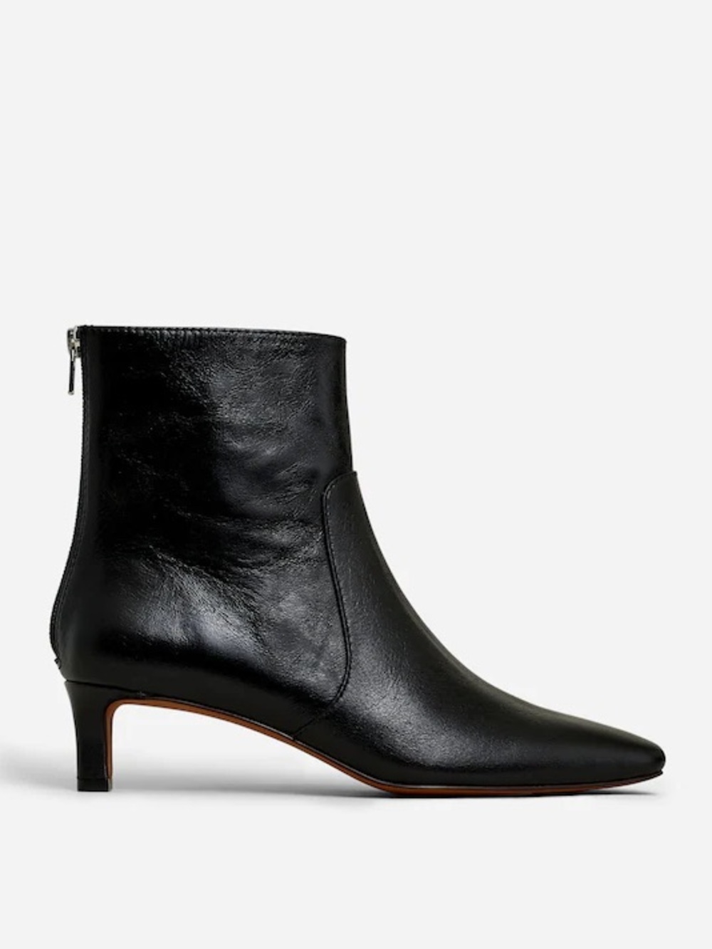 Madewell The Dimes Kitten-Heel Boot in True Black Size 7.5 M $218 NNO26 - Picture 3 of 10